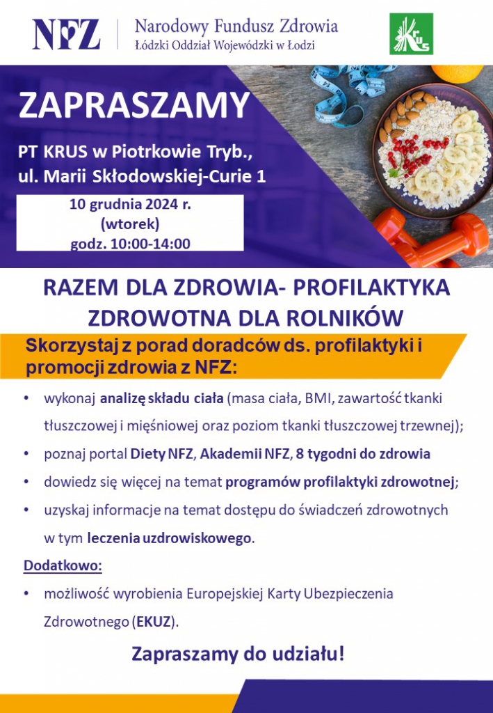 Plakat przygotowany przez organizatora