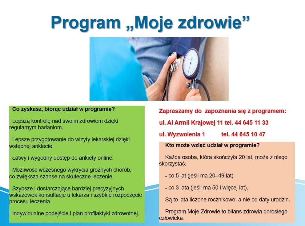 Zapraszamy na bilans zdrowia osoby dorosłej w przychodniach PCM