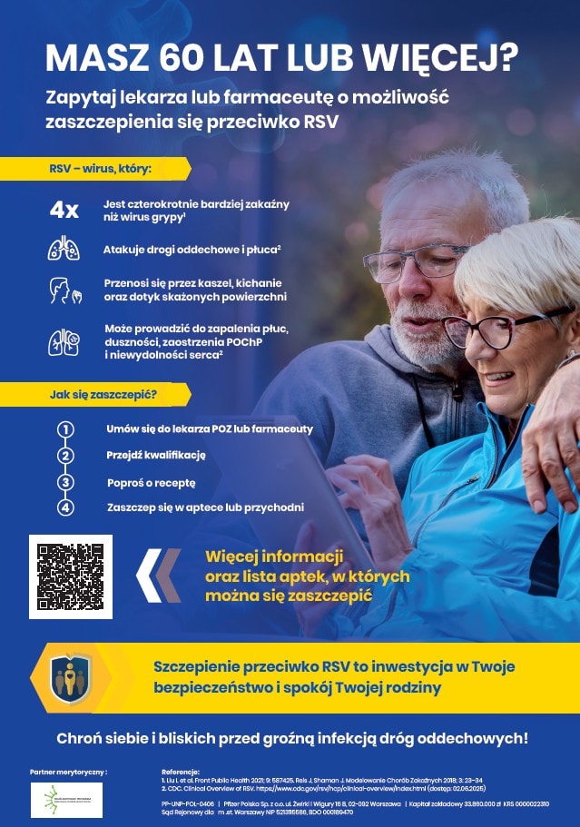 Chroń siebie i bliskich – szczepienia przeciw RSV dla osób 60+