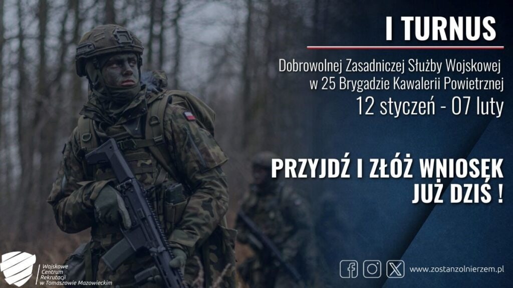 Rozpoczyna się rekrutacja na I turnus Dobrowolnej Zasadniczej Służby Wojskowej w 2026 roku