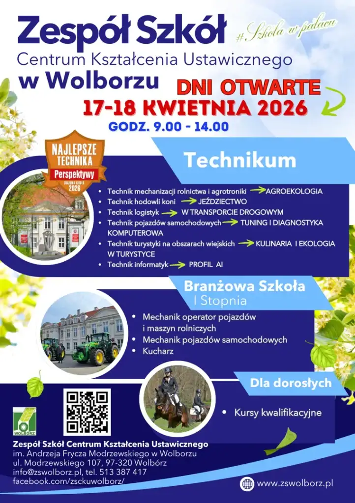 Dni Otwarte w ZSCKU w Wolborzu – sprawdź swoją przyszłą szkołę