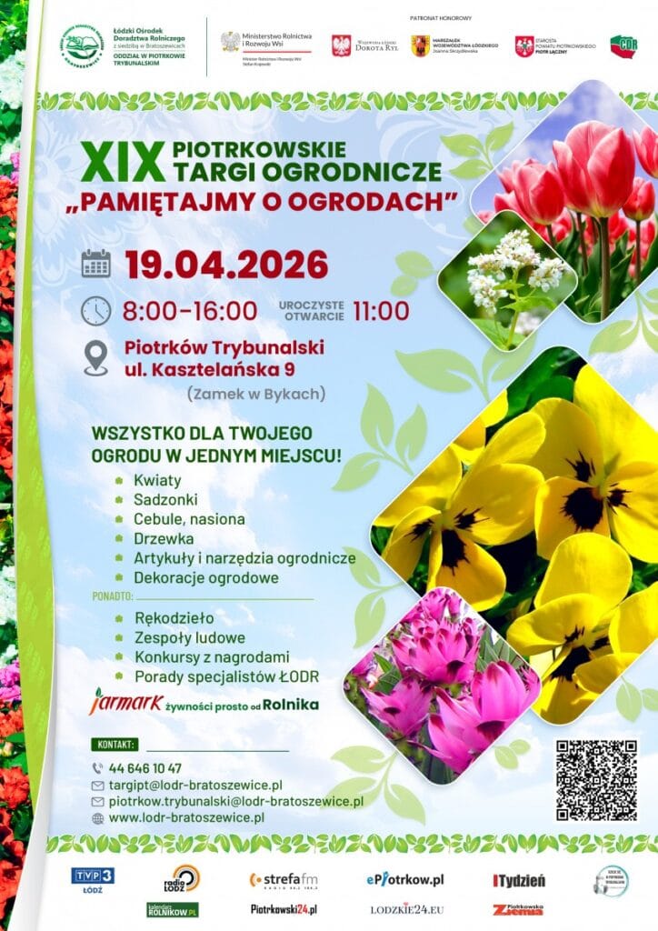 Wiosna w pełni. Zapraszamy na XIX Piotrkowskie Targi Ogrodnicze