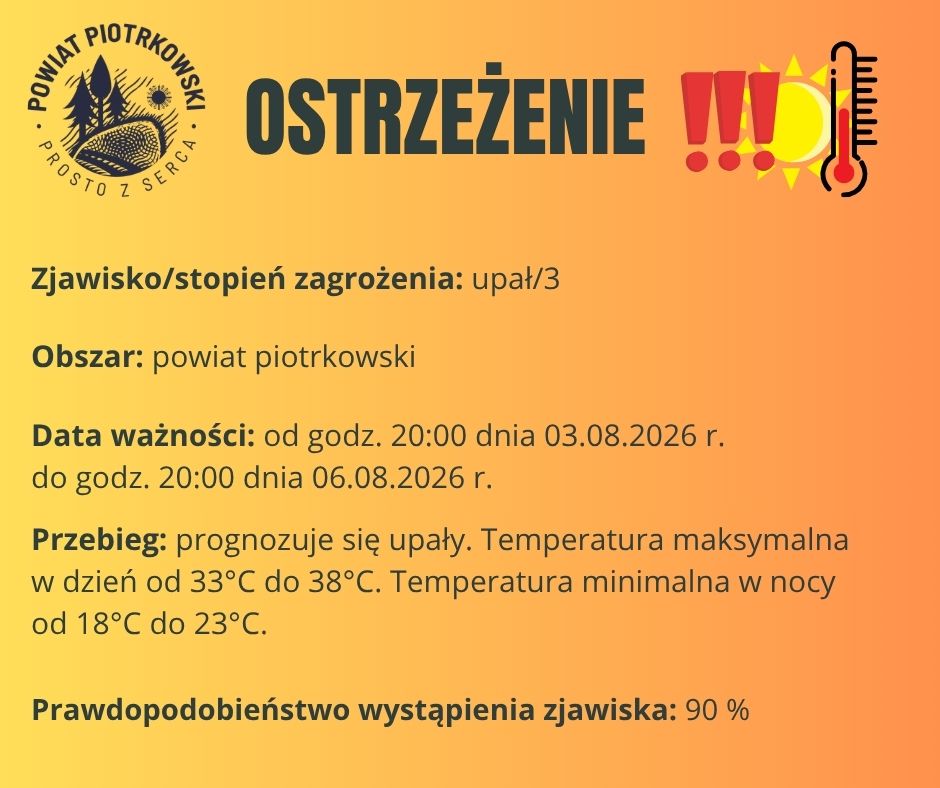 Ostrzeżenie meteorologiczne nr 80
