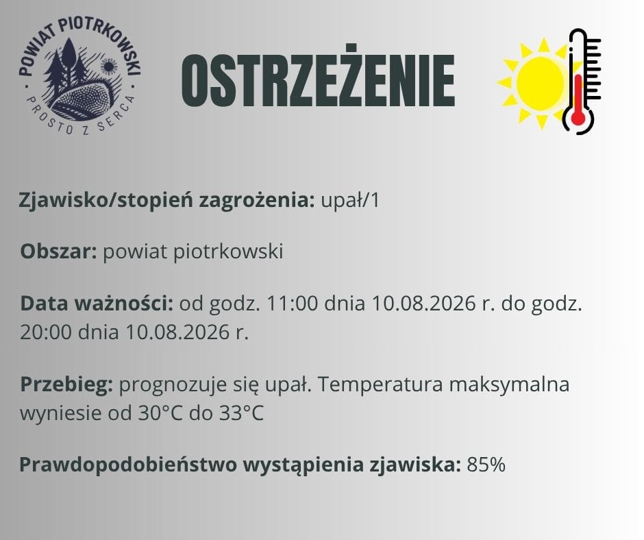 Ostrzeżenie meteorologiczne nr 82