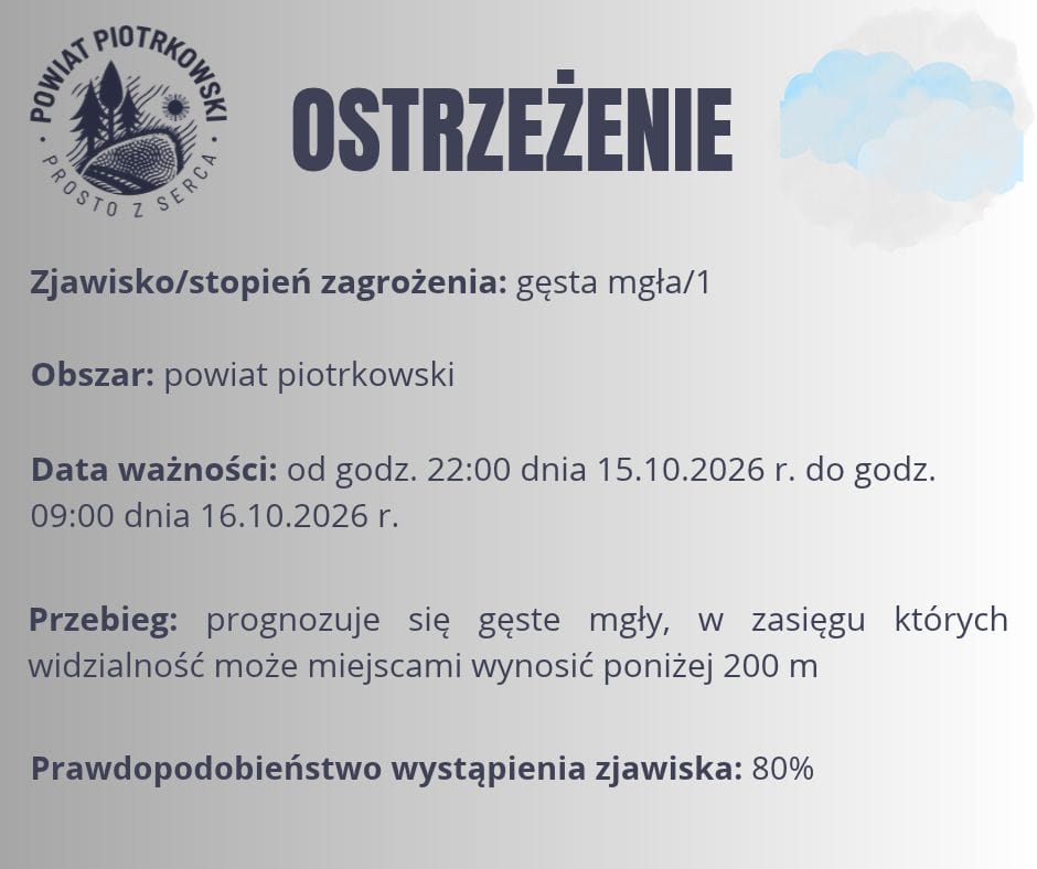 Ostrzeżenie meteorologiczne: nr 98