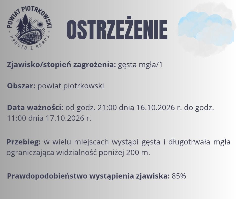 Ostrzeżenie meteorologiczne nr 99
